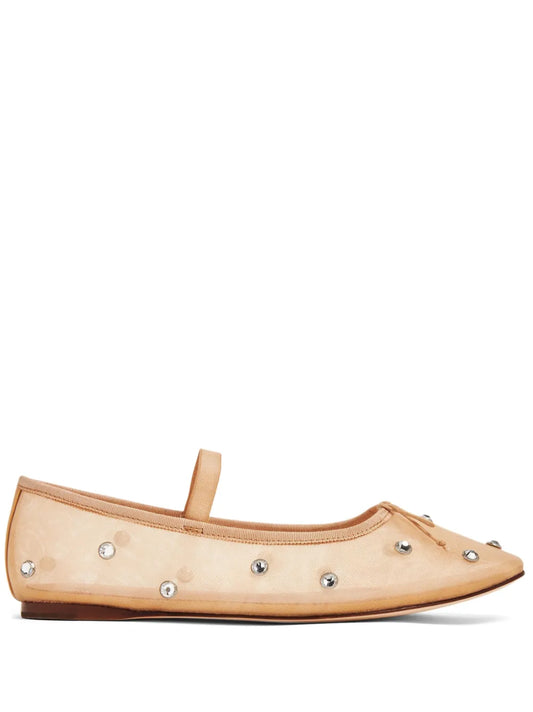 Loeffler Randall Leonie crystal-embellished ballerina shoes