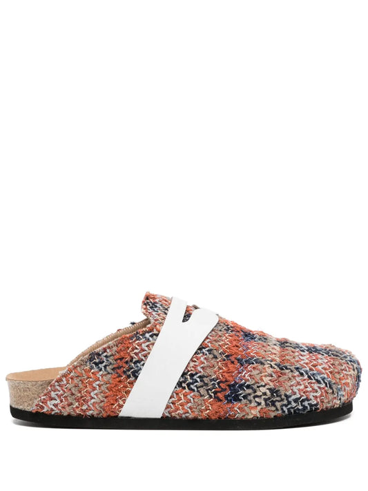 VITELLI slip-on zigzag-edge slides