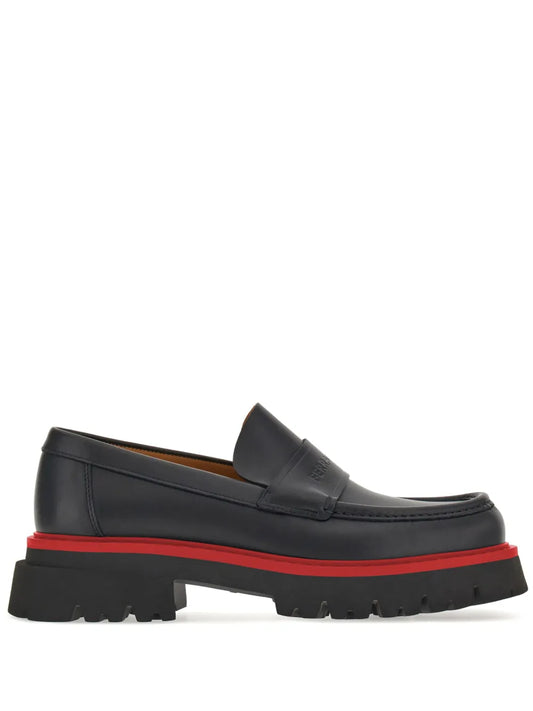 Ferragamo contrasting-sole leather loafers