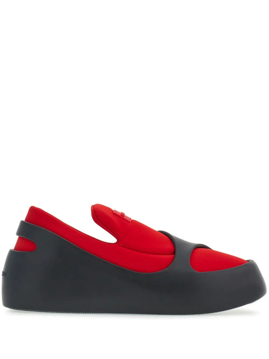 Ferragamo Hybrid logo-patch panelled sneakers