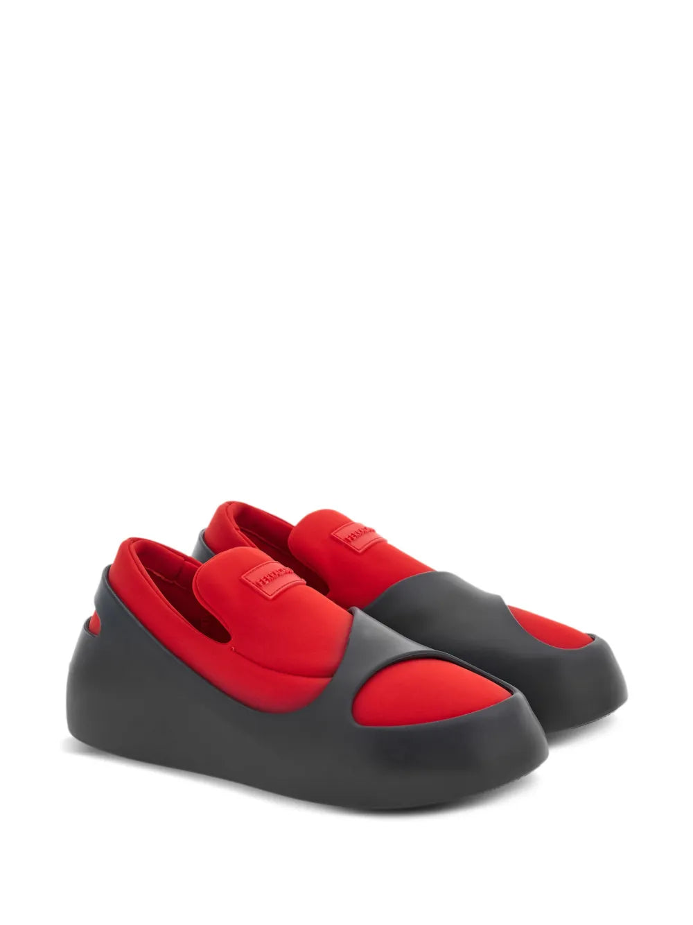 Ferragamo Hybrid logo-patch panelled sneakers