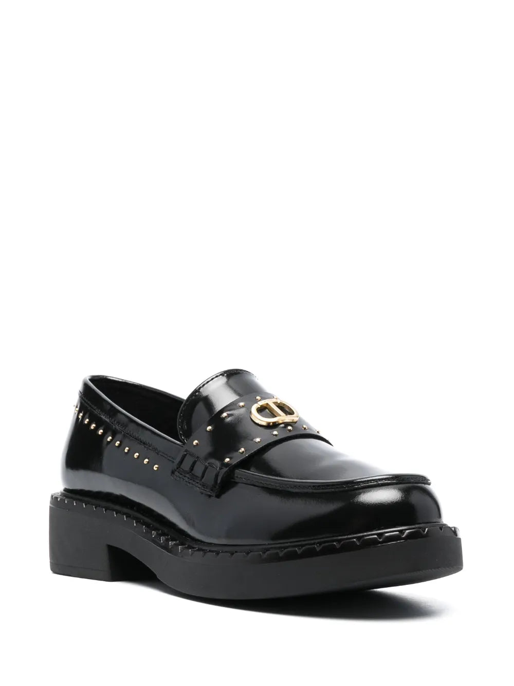 TWINSET 40mm stud-embellished leather loafers
