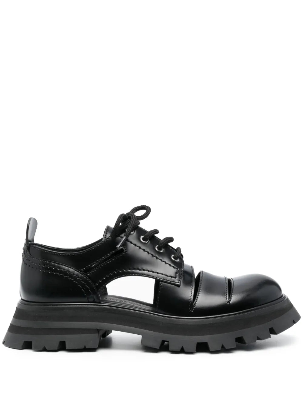 Alexander McQueen cut-out leather Oxford shoes 