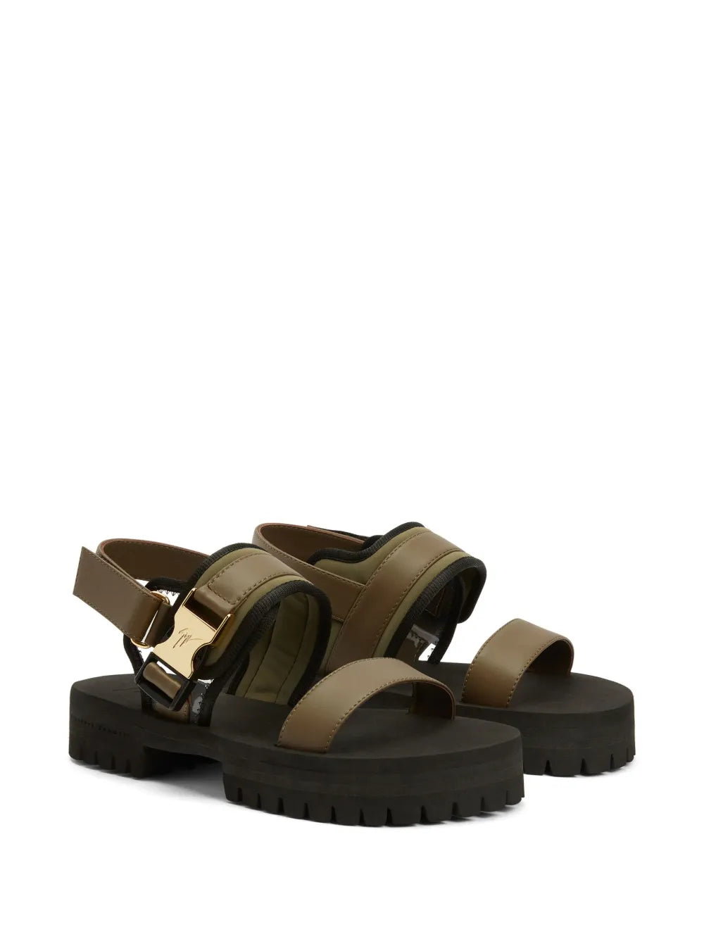 Giuseppe Zanotti Mederic logo-buckle leather sandals