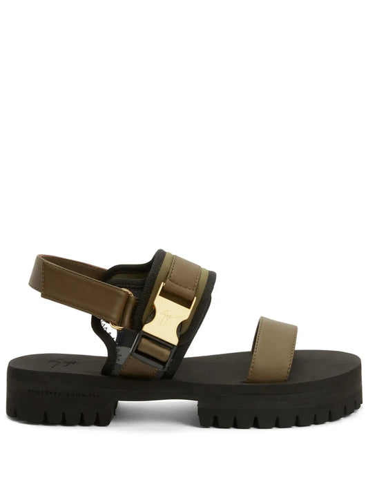 Giuseppe Zanotti Mederic logo-buckle leather sandals