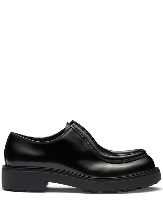 Prada brushed-leather loafers