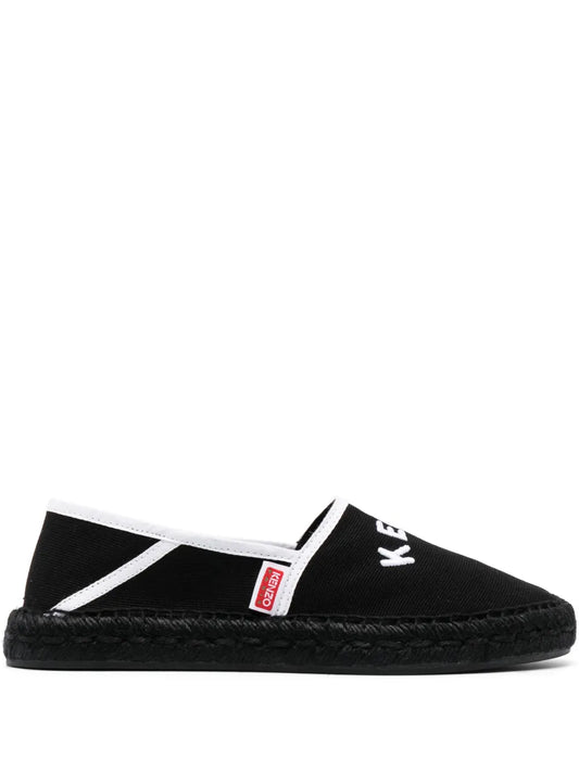 Kenzo logo-embroidered organic-cotton espadrilles