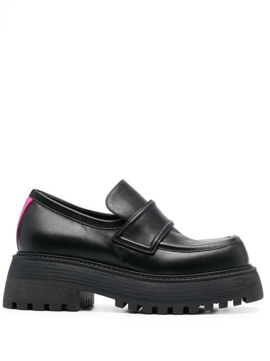 3juin penny-slot leather loafers