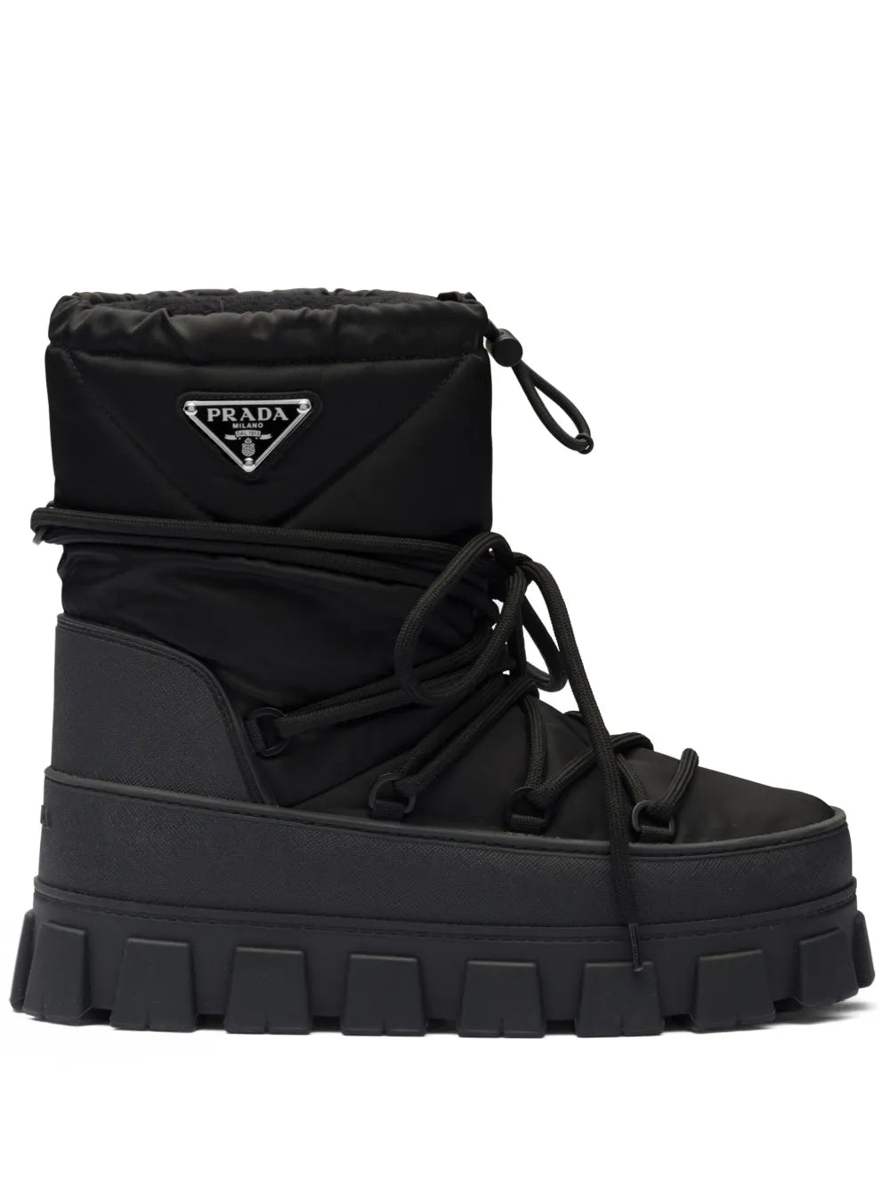 Prada logo-plaque snow boots