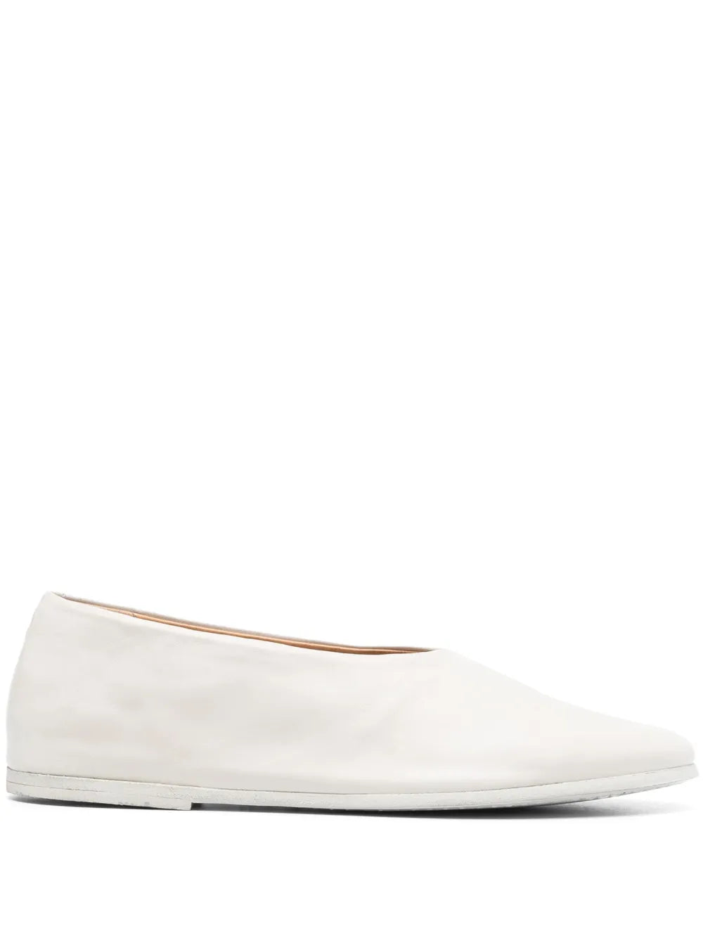 Marsèll almond-toe leather ballerina shoes