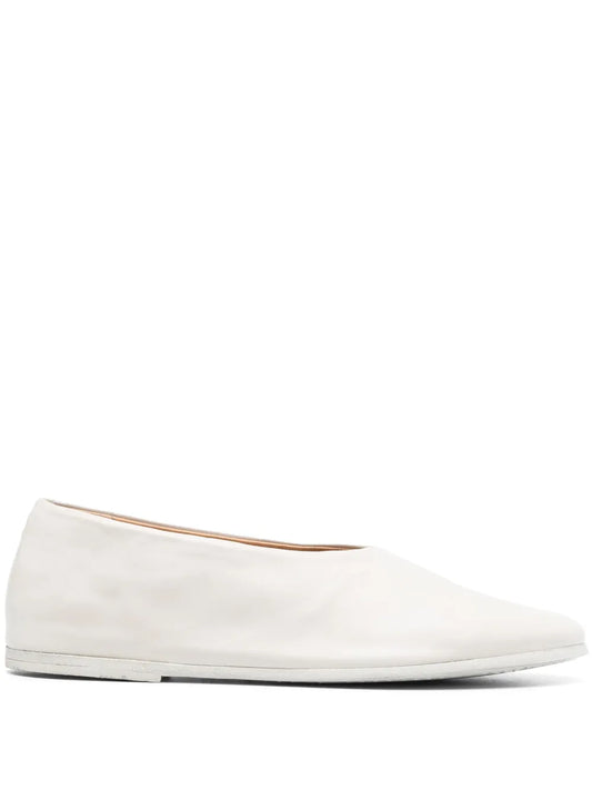 Marsèll almond-toe leather ballerina shoes