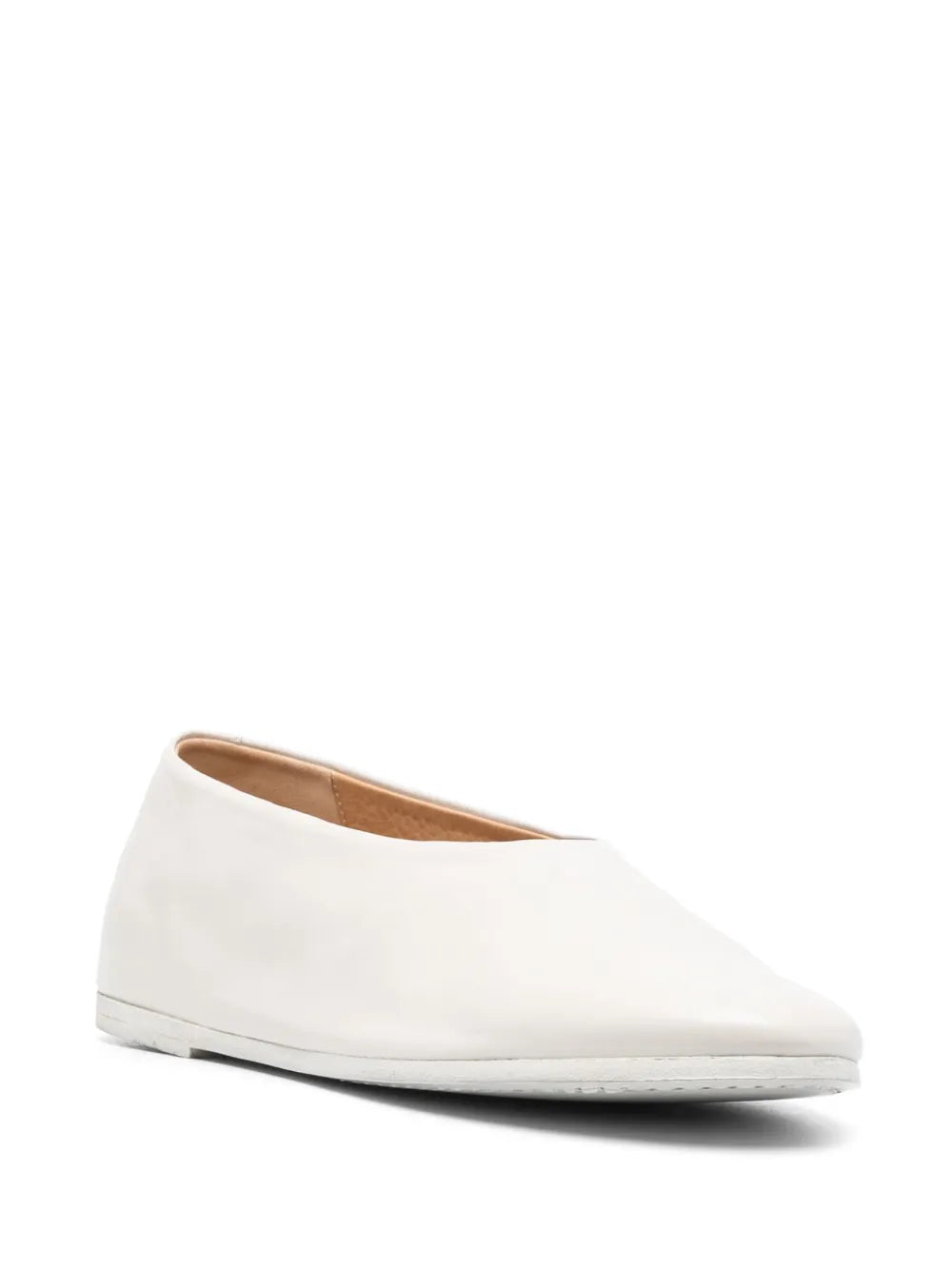 Marsèll almond-toe leather ballerina shoes