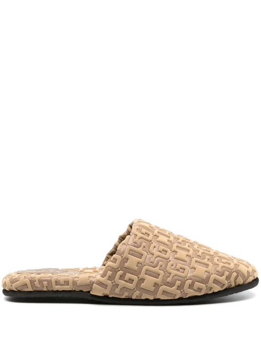 GCDS logo-embossed monogram slippers