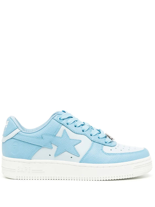 A BATHING APE® logo-patch leather sneakers