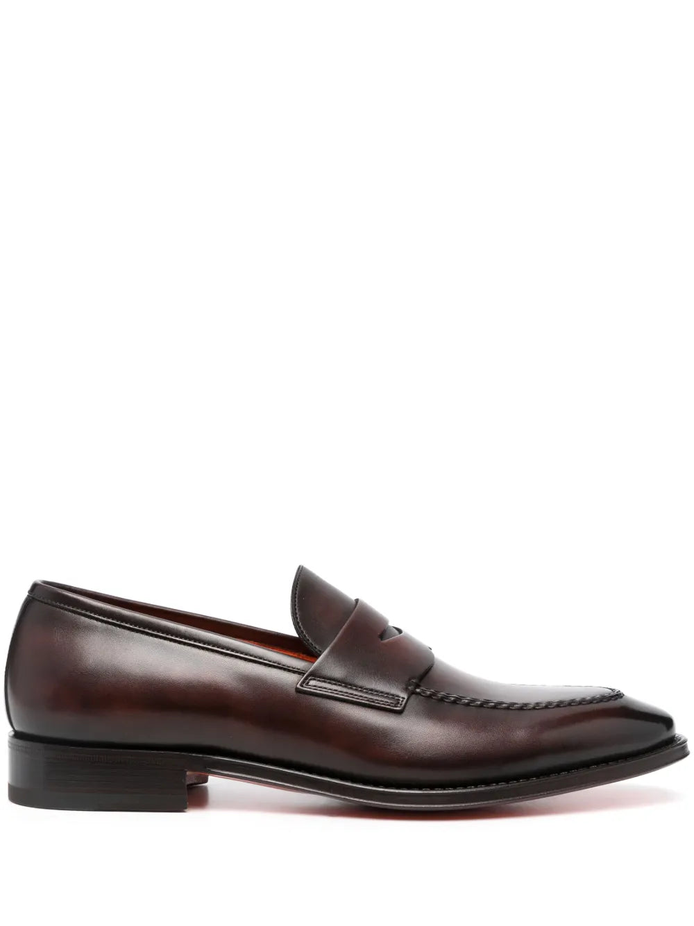 Santoni polished penny loafers 