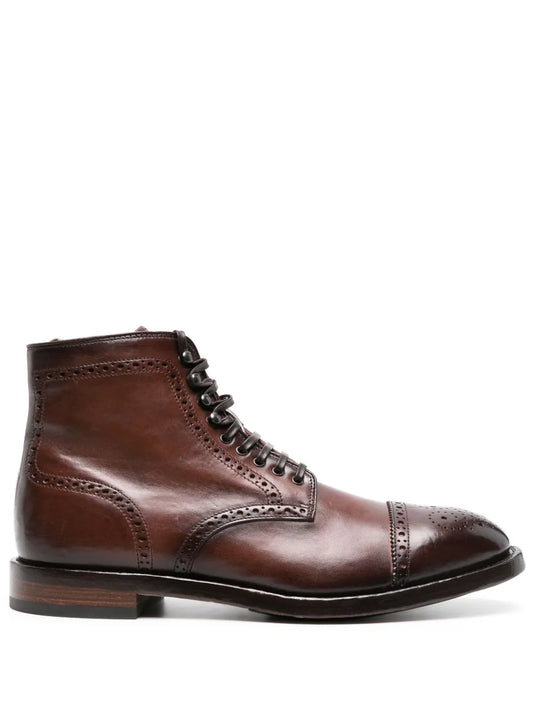 Officine Creative Temple 004 leather lace-up boots