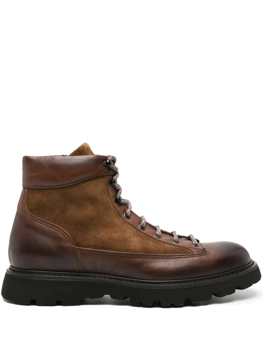 Doucal's panelled lace-up ankle boots