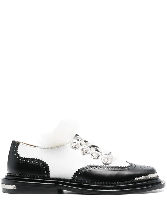 Toga Pulla two-tone 35mm embellished oxford shoes