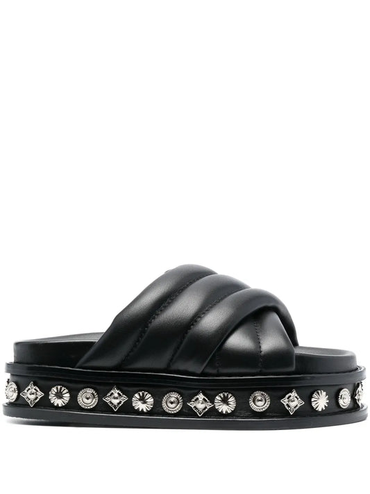 Toga Pulla studded 50mm leather slides