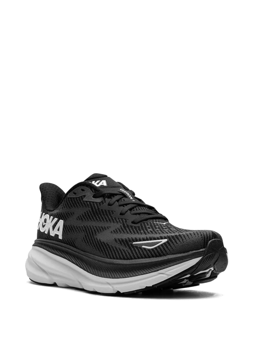HOKA Clifton 9 "Black/White" sneakers