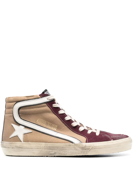 Golden Goose Slide logo-patch sneakers 