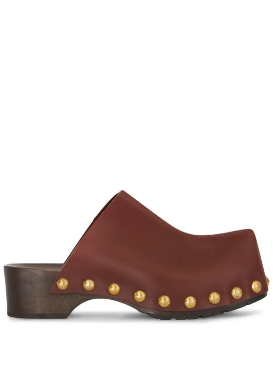 ETRO studded leather clogs