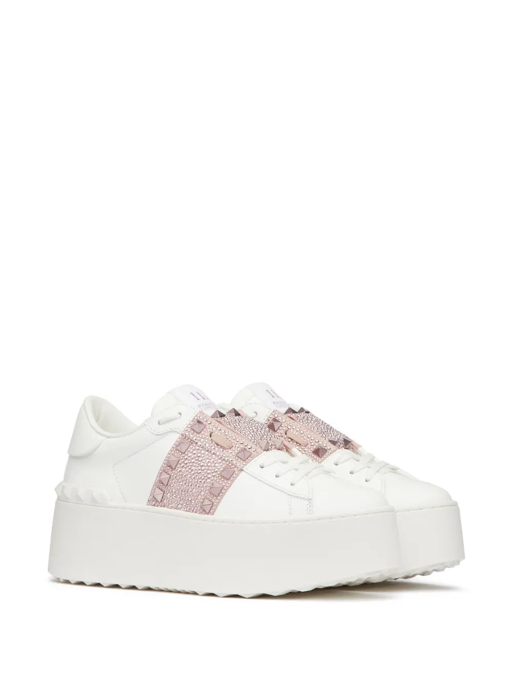 Valentino Garavani Rockstud Untitled leather flatform sneakers