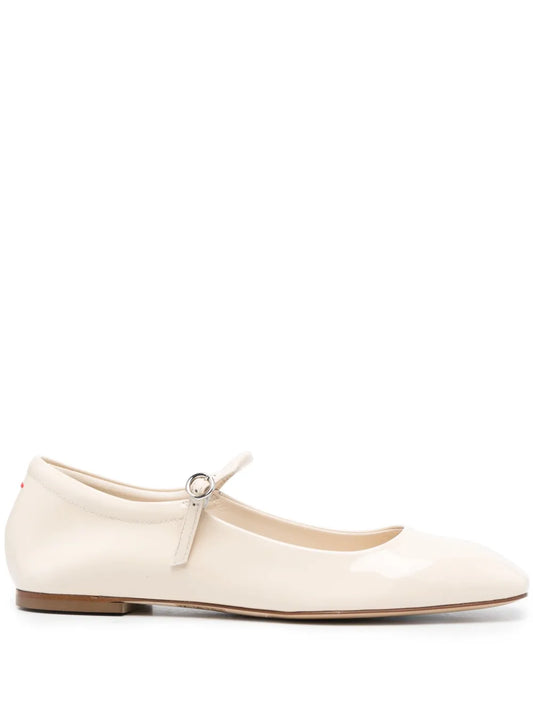 Aeyde Uma square-toe leather ballerinas