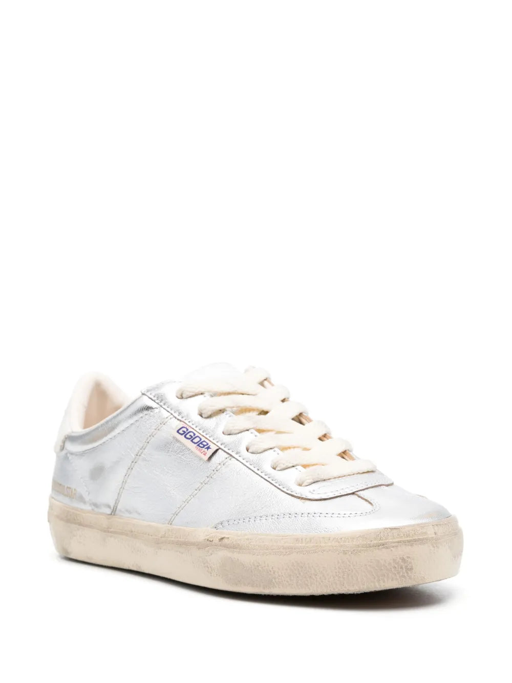 Golden Goose Soul-Star metallic leather sneakers