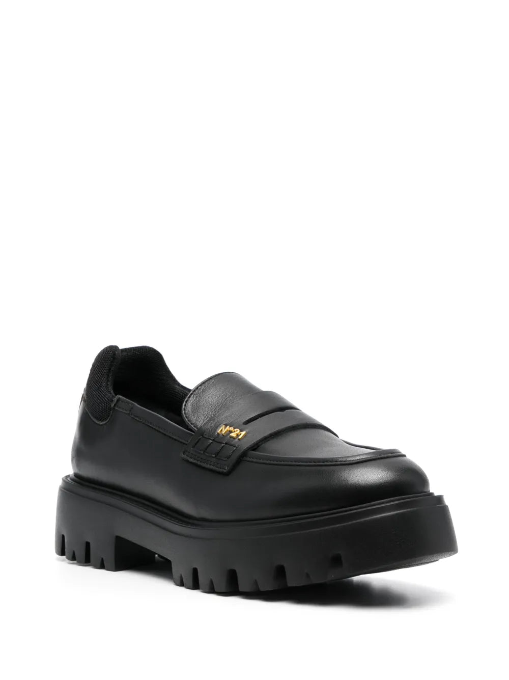 Nº21 logo-plaque leather loafers