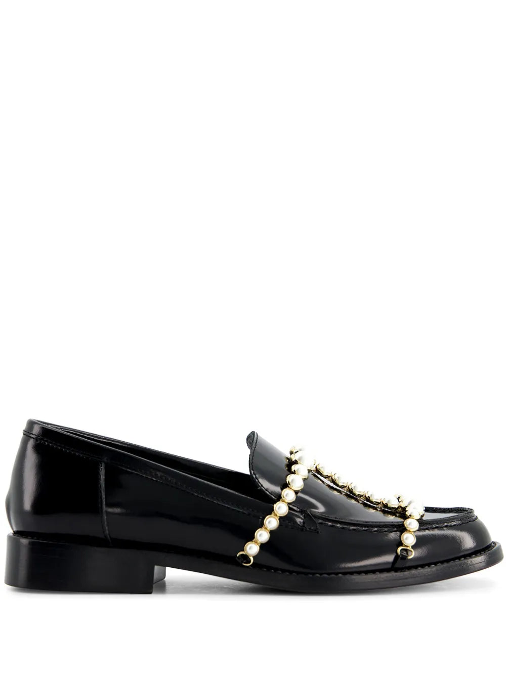 Giambattista Valli pearl-embellished leather loafers