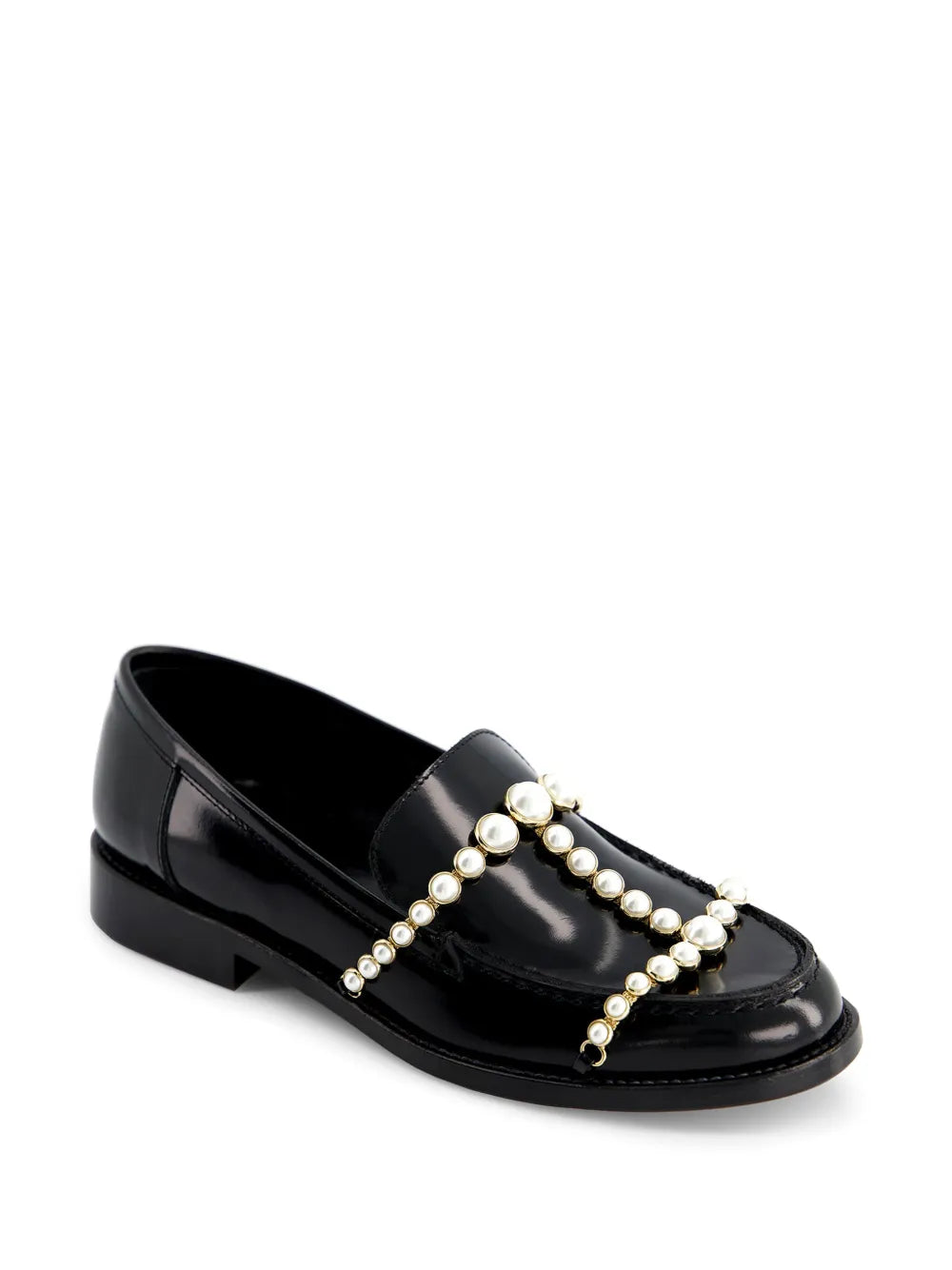 Giambattista Valli pearl-embellished leather loafers