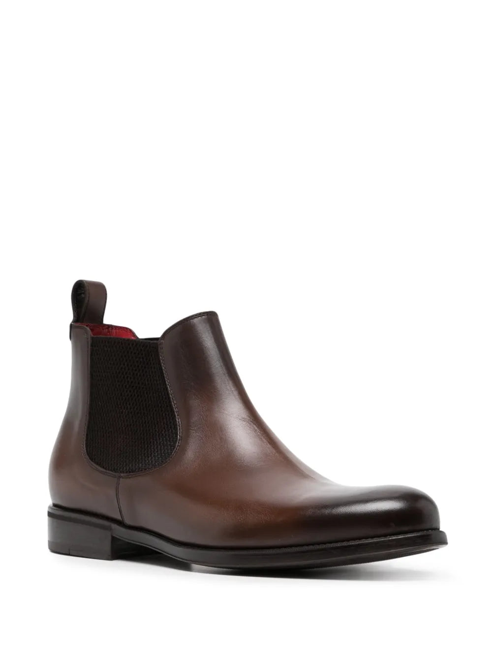 Barrett elasticated-panels leather ankle boots