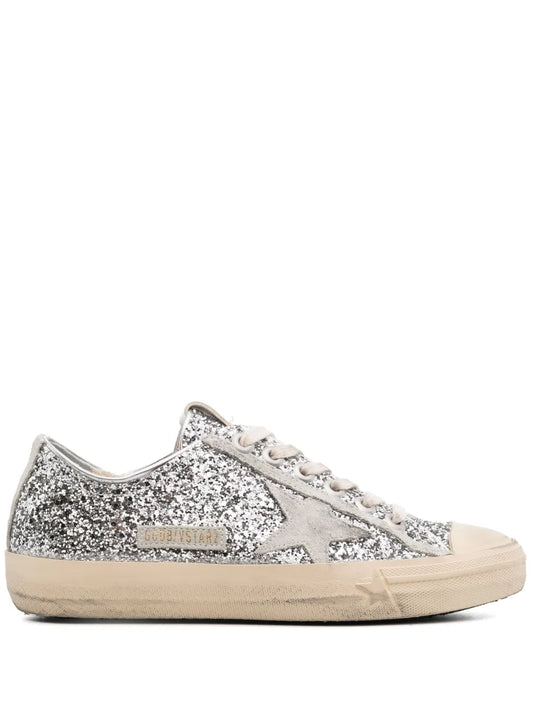 Golden Goose V-Star glittered sneakers