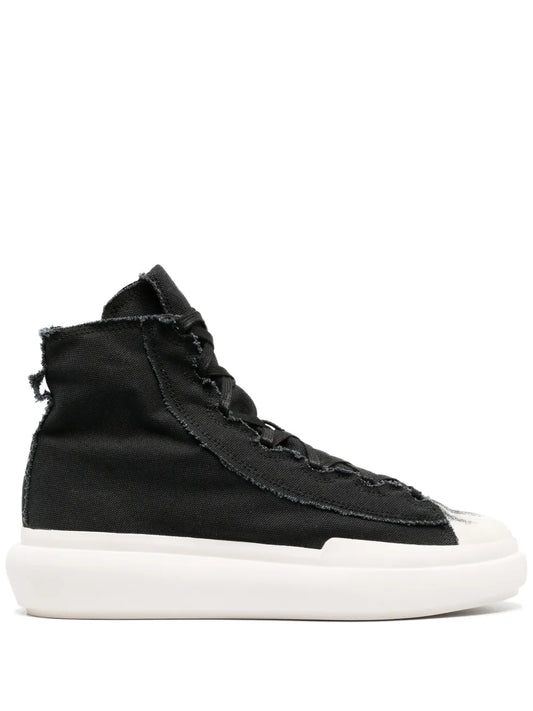 Y-3 Nizza distressed high-top sneakers