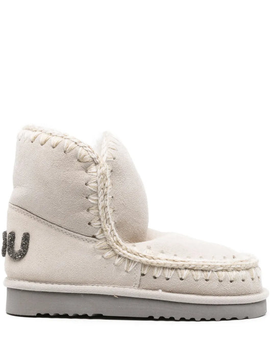 Mou whipstitch-detail sheepskin boots