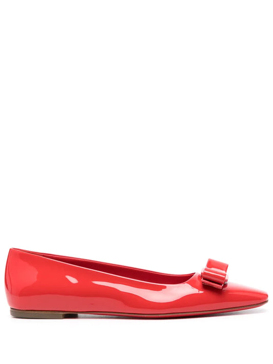 Ferragamo Vara bow-detail tonal ballerinas