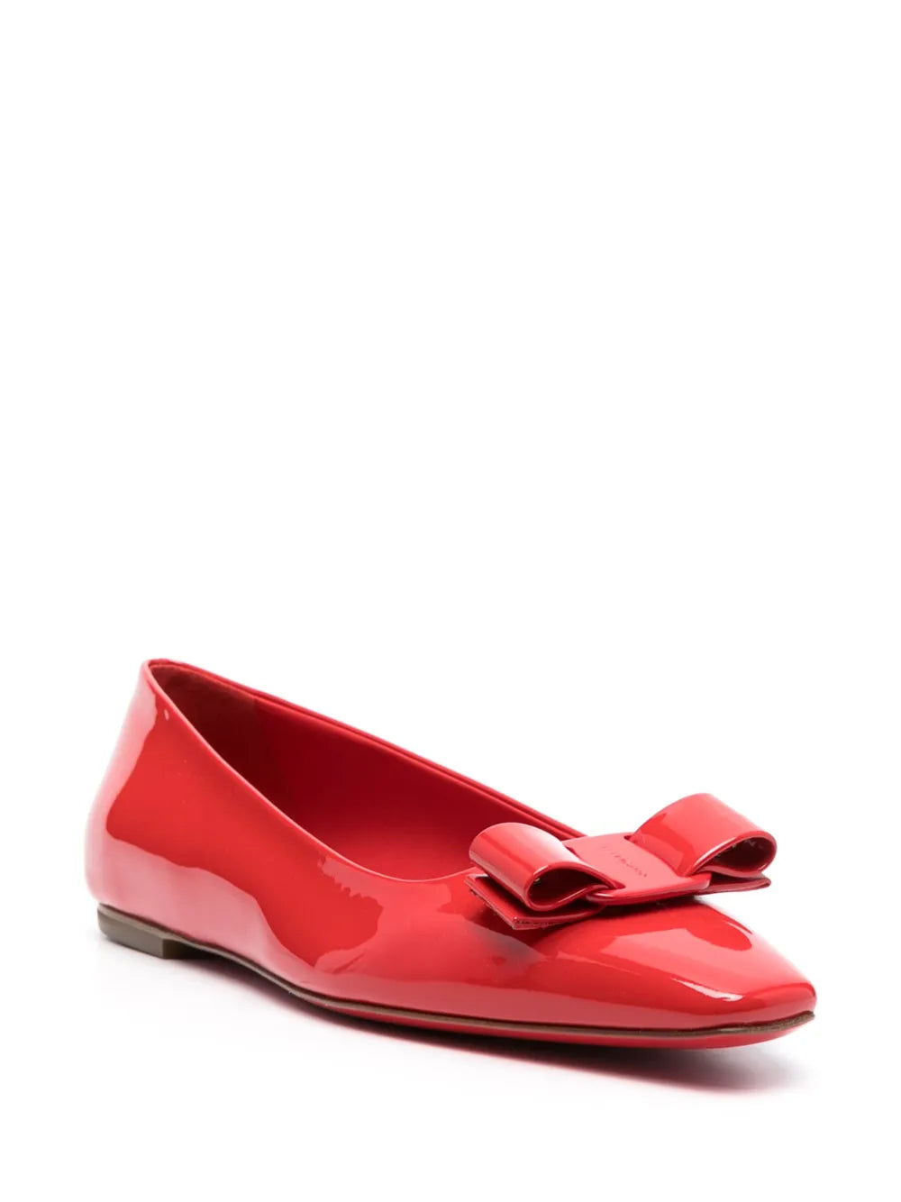 Ferragamo Vara bow-detail tonal ballerinas