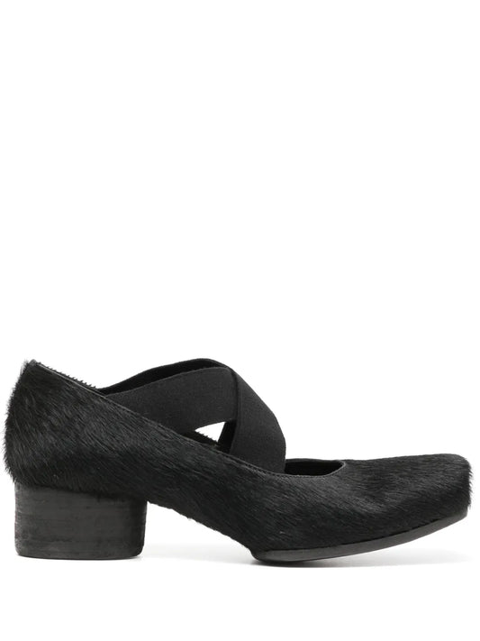 Uma Wang square-toe leather ballerina shoes