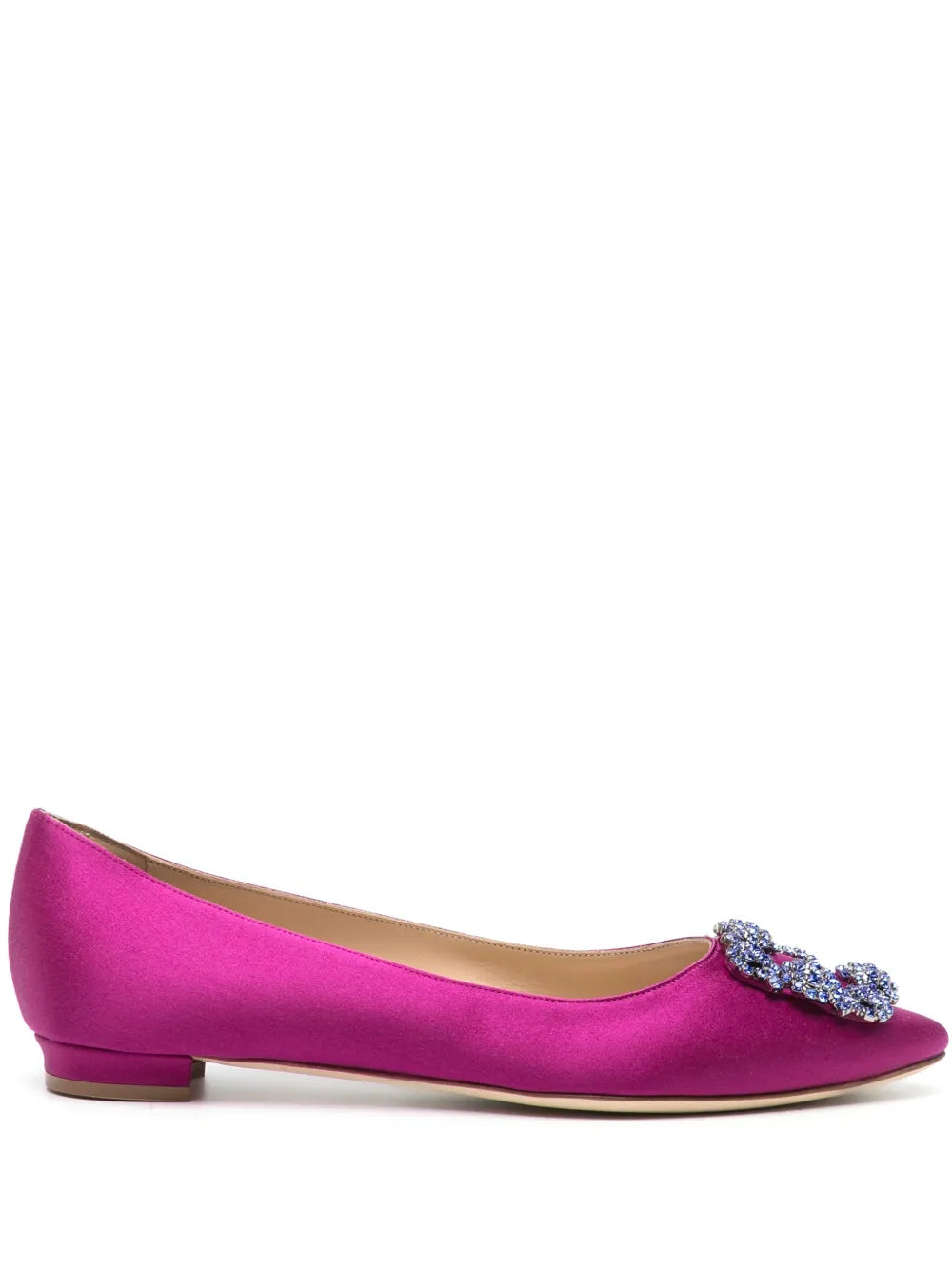 Manolo Blahnik Hangisi satin ballerinas