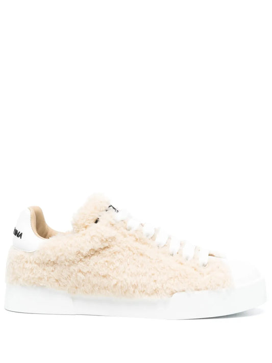 Dolce & Gabbana embossed-logo leather sneakers 