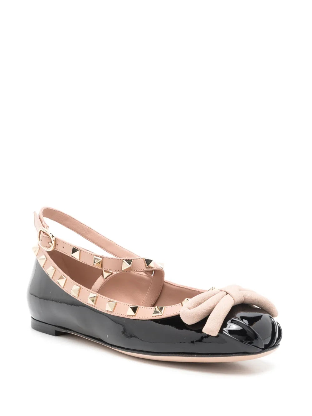 Valentino Garavani Rockstud bow-detailing ballerina shoes 