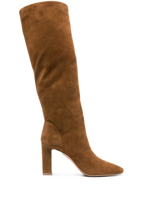 Aquazzura 87mm knee-high suede boots