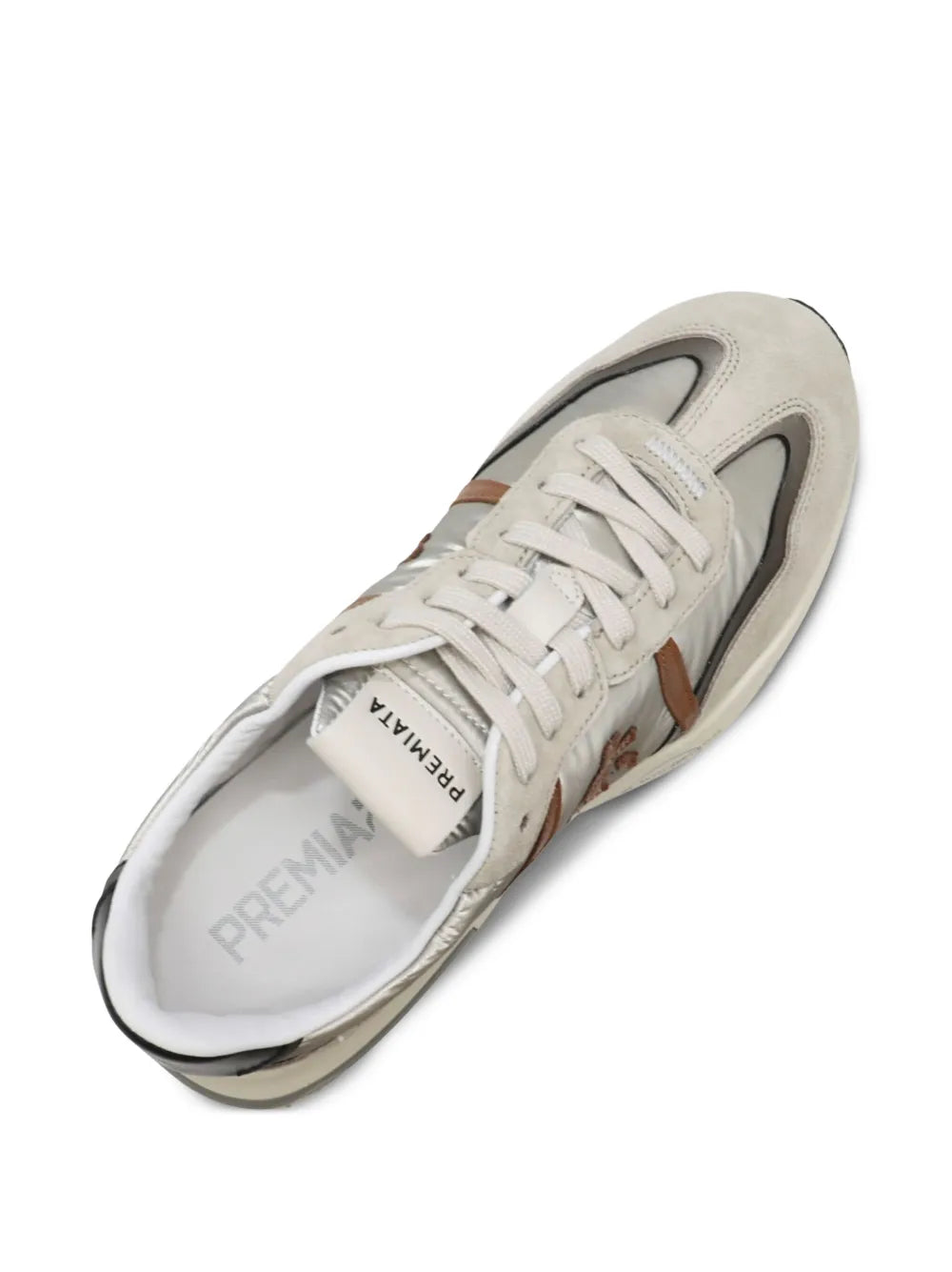 Premiata Cassie panelled leather sneakers