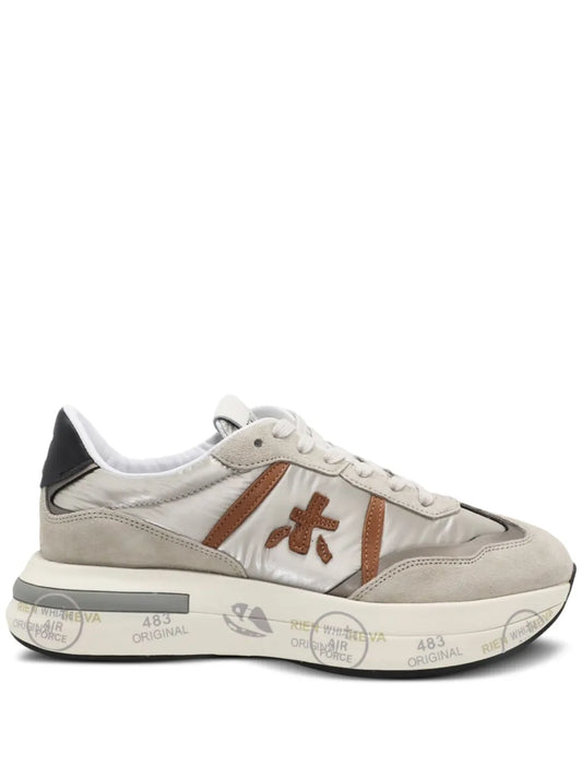 Premiata Cassie panelled leather sneakers