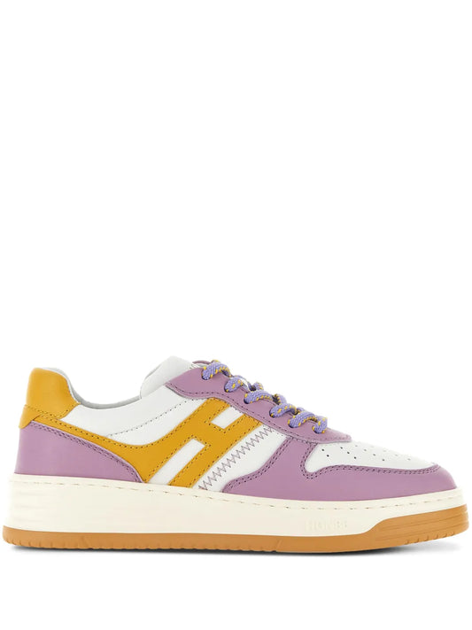 Hogan panelled-design leather sneakers