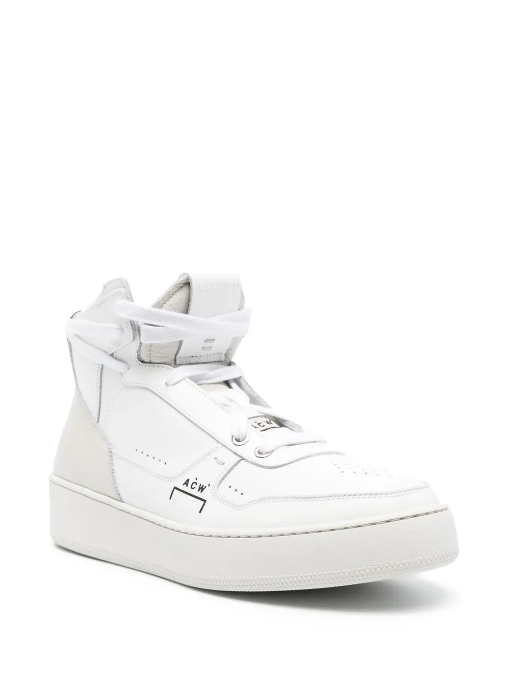 A-COLD-WALL* logo-print leather hi-top sneakers