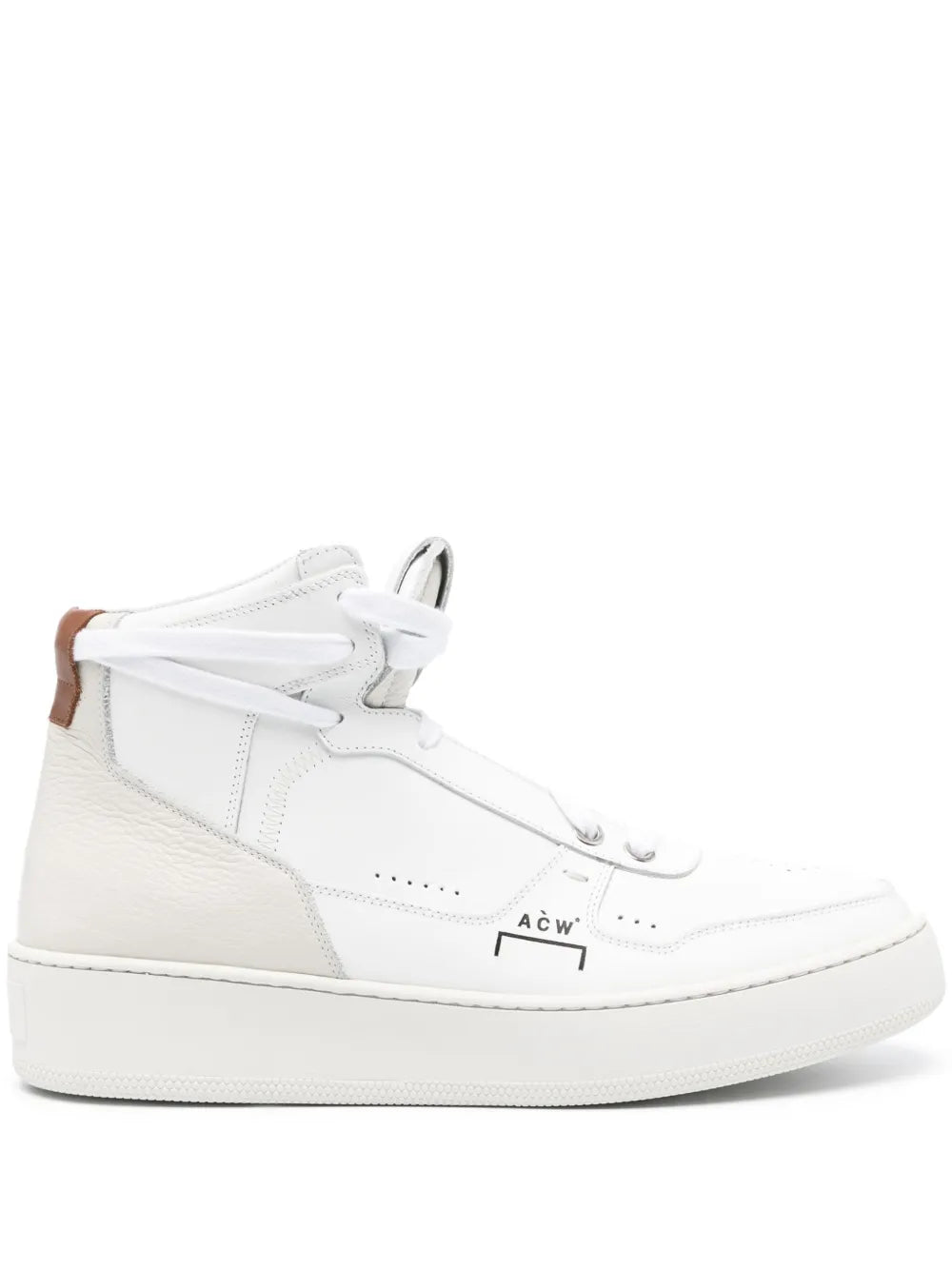 A-COLD-WALL* logo-print leather hi-top sneakers