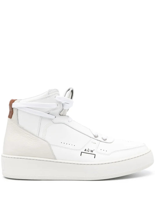 A-COLD-WALL* logo-print leather hi-top sneakers