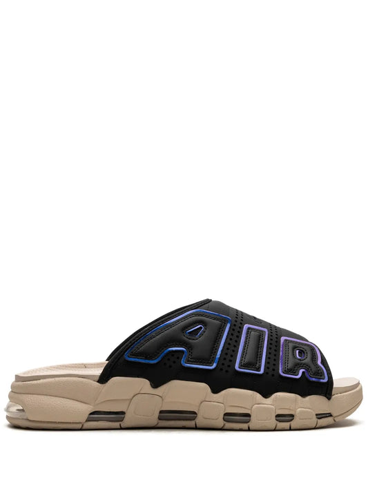 Nike Air More Uptempo "Black Sanddrift Iridescent" slides